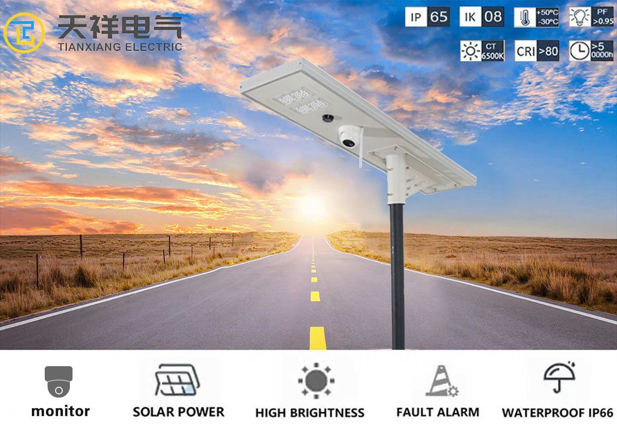 CCTV camera All In One Solar Street Light